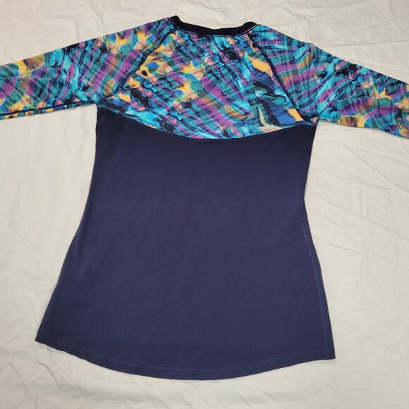SOLD! Calia by Carrie Underwood Swim Rash Guard Long Sleeve Colorful Rouche - Picture 7 of 11